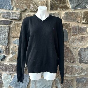 Polo by Ralph Lauren Black V-Neck Sweater